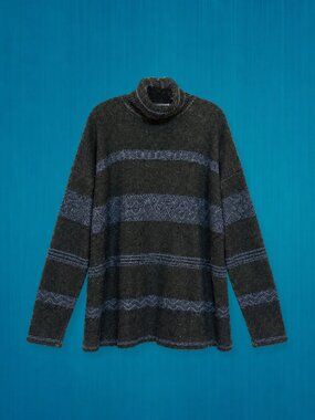 Concrete Mix Vintage Pullover/Turtleneck Men's Sweater Heather Gray - M/L